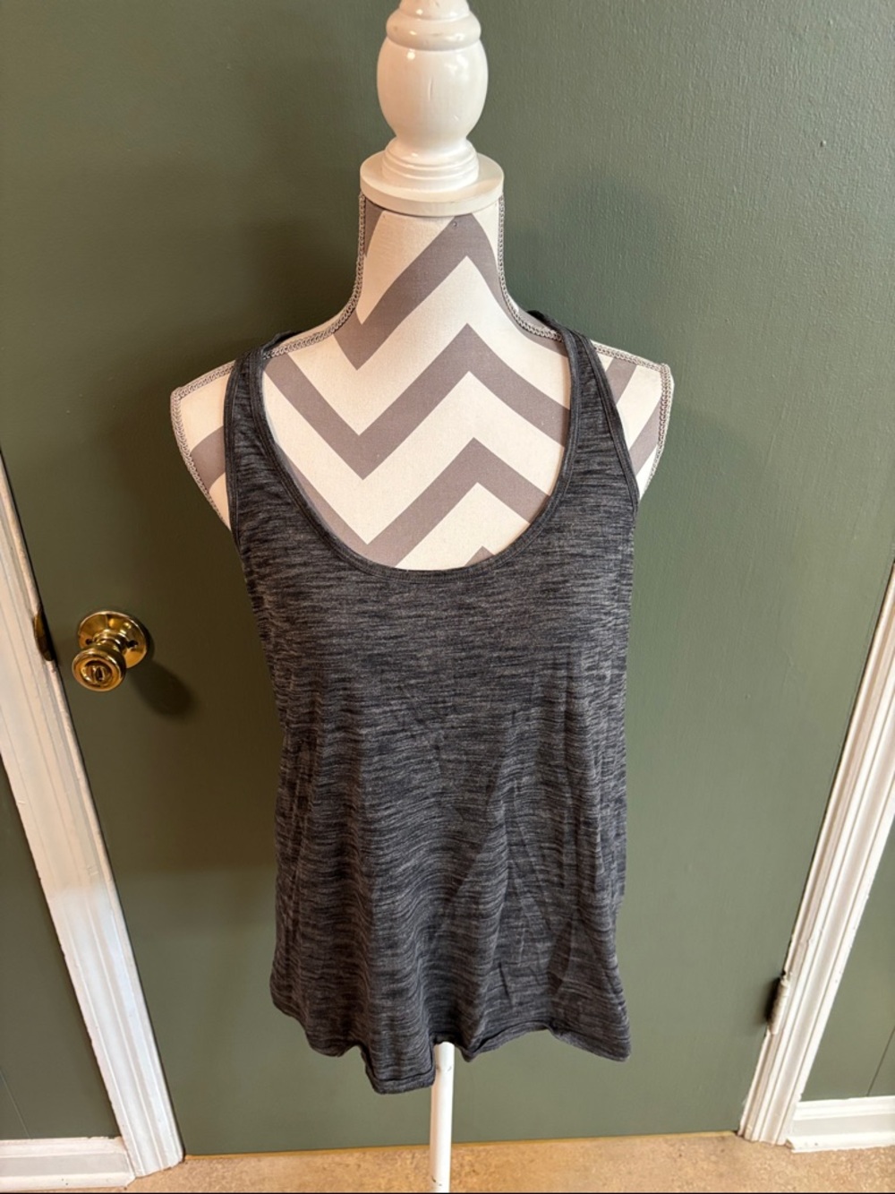 lululemon athletica Heathered Charcoal Gray Racerback Tank